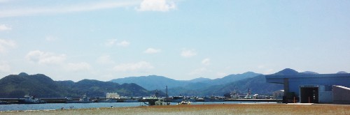6月4日の仙崎漁港から小島方面